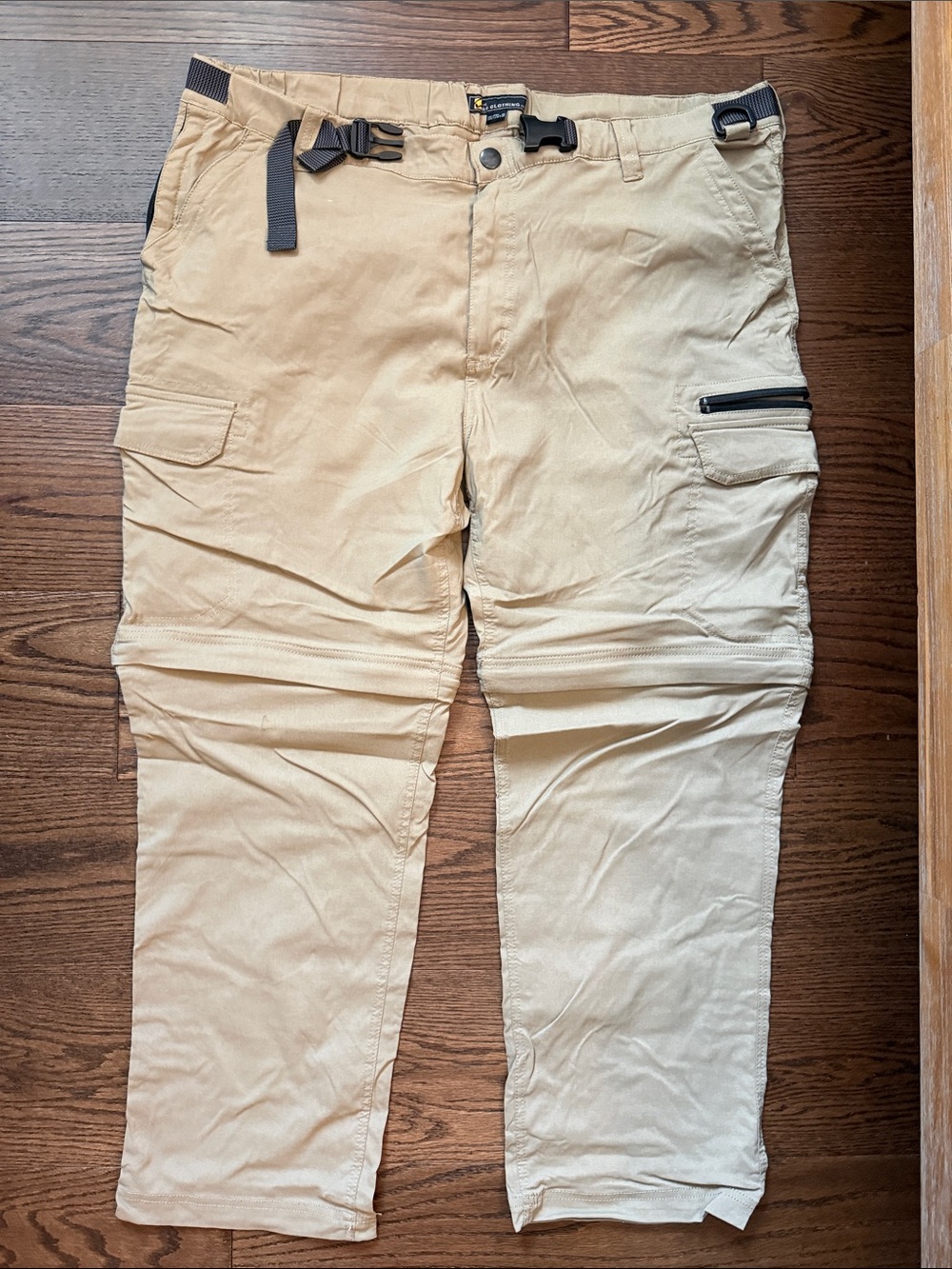 Men's Cargo Utility Pants in Tan with Adjustable Webbing